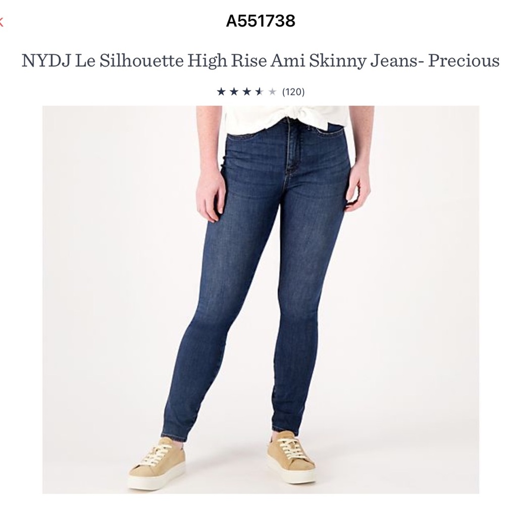 NYDJ Silhouette Slim Bootcut High Rise Jeans Lift x Tuck Size 12 Precious NWOT